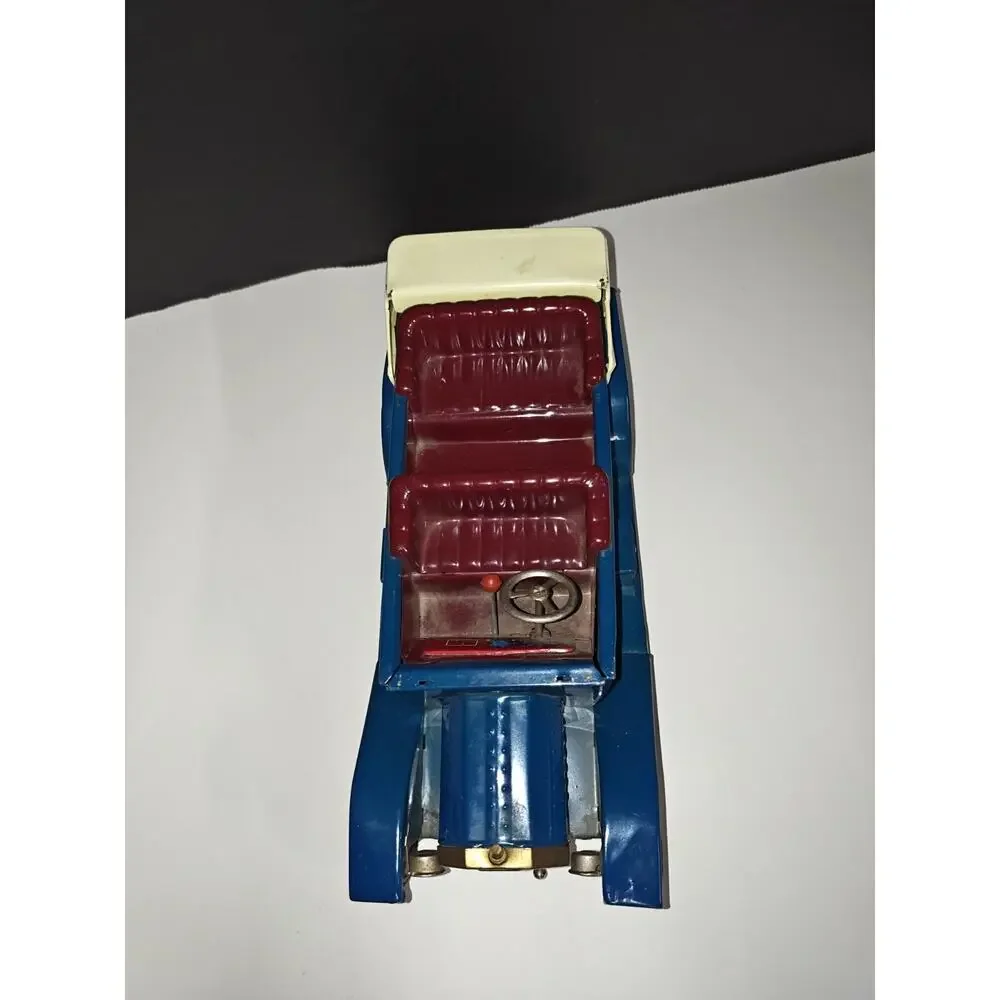 Vintage Tin Friction F-1908 Touring Car Made in Japan 1950's Collectible Toy Car